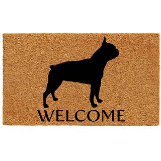 Calloway Mills AZ105661729 Boston Terrier Doormat 17 """" X 29 """" Natural/Black