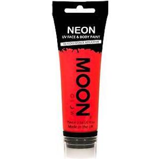 Rød neon UV krop og ansigstmaling, 75 ml.