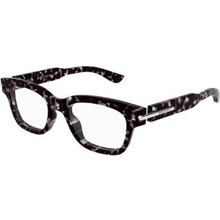 Alexander McQueen Unisex AM0497O 006 Optiske stel Acetat Havana Transparent Firkantet