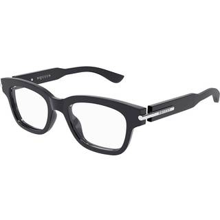 Alexander McQueen Unisex Alexander McQueen AM0497O 007 Optiske stel Acetat Grå Transparent Firkantet