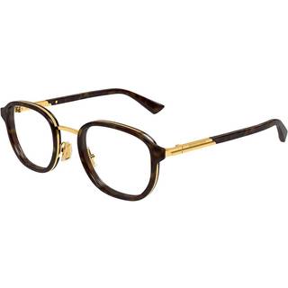 Bottega Veneta Mand Bottega Veneta BV1376O 002 Optiske stel Acetat Havana Transparent Rund