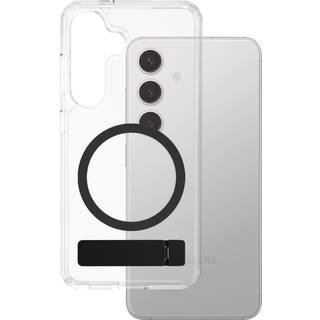 CARE by PanzerGlass Samsung Galaxy S25 Feature Kickstand Cover - Qi Kompatibel - Transparent / Black