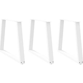 Sofabordben V-Formet Stål Hvid - 3 / 70 x (72-73.3) cm