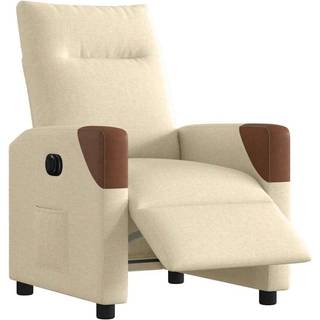 eldrevet lænestol stof Cremefarvet