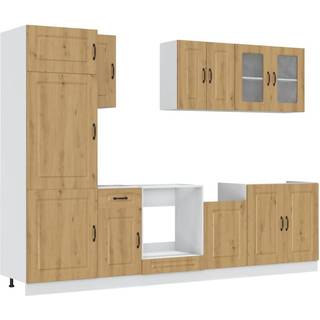 8 Dele Køkkenskabssæt Kalmar Konstrueret Træ - artisan eg