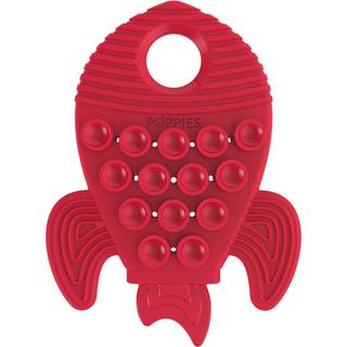 Valmuer r?d raket BPA-fri silikone sugning cup teether sensorisk bad leget?j