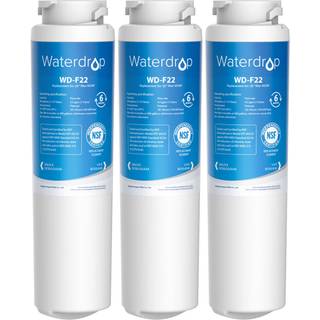 Waterdrop WD-F22 K?leskab Vandfilter Udskiftning til GE MSWF 101820A 101821B RWF1500A NSF 42 & 372 Certificeret pakke med 3