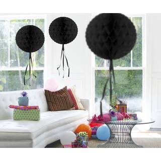 Wabenball Schwarz 30cm