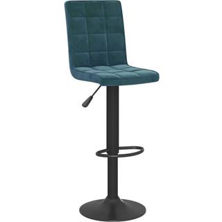 barstol fløjl blå