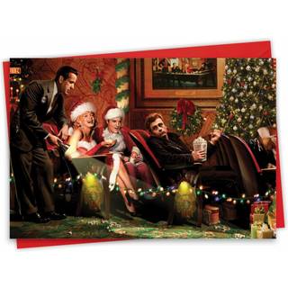 Nobleworks 3925 popcorn -stjerner upassende julekort med konvolut