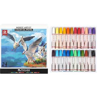 Mobee Farvede Oliepasteller - 24-Pak