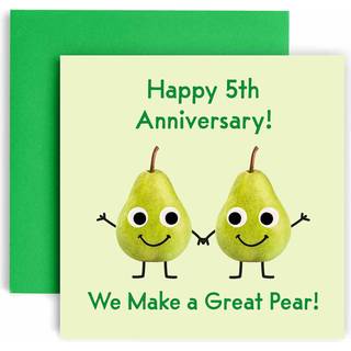 Huxters 5 -?rs jubil?umskort - Vi laver en god p?re - sjove jubil?umskort til ham og hende -148 med 148 mm jubil?umskort til mand og kone - 5. br