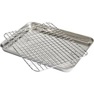 Gastro-bakke og rist 31,5 x 24,5 x 2,5 cm, rustfrit stål