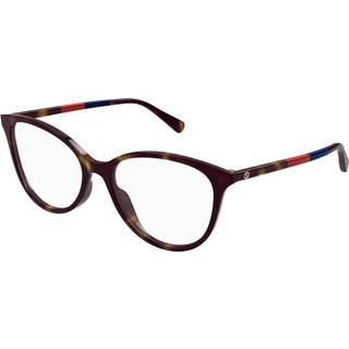 Gucci Kvinde Gucci GG1359O 006 Optiske stel Acetat Havana Transparent Cat Eye