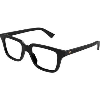 Bottega Veneta Unisex BV1365O 005 Optiske stel Acetat Sort Transparent Firkantet