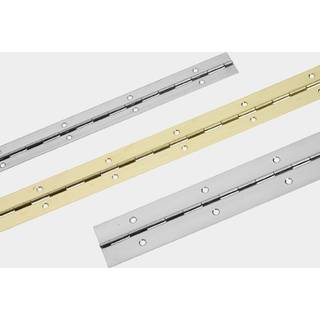 Pianohængsel Roca, 1000 x 32 mm, med omvendt åbning, poleret messing