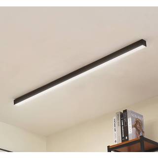 Lucande LED-loftlampe Teniona, 132 cm, sort, aluminium