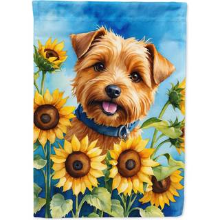 Caroline's Treasures DAC6125CHF Norfolk Terrier i Sunflowers House Flag stor veranda ærme pol dekorativt uden