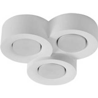 Lindby loftlampe Levia, 3 lyskilder, 26x24,5cm, hvid, gips