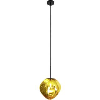 Canopus hængelampe, guldfarvet, Ø 28 cm, glas, E27