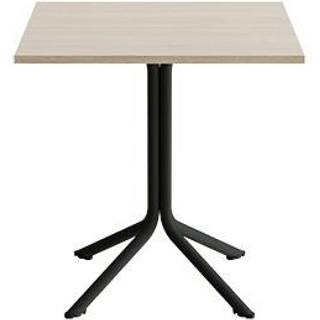 Bord Atlas 1133 700x700x720mm, Hvidpigmenteret eg med sortoliven understel