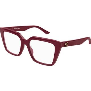 Balenciaga Kvinde BB0130O 012 Optiske stel Acetat Rød Transparent Firkantet