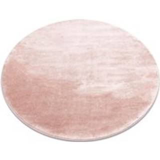 Tæppe VISCO cirkel lyserød 8 plys, IMITATION AF KANINPELS cirkel 160 cm
