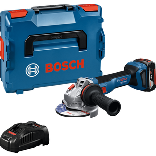 Bosch Professional GWS 18V-11 S 125 mm Vinkelsliber med 5,0Ah batteri, hurtiglader og L-BOXX 136