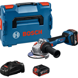 Bosch Professional GWS 18V-11 S Vinkelsliber med 2 stk. 5,0Ah batteri, hurtiglader og L-BOXX 136