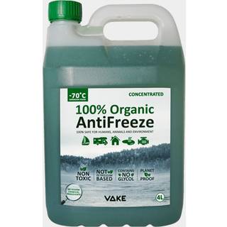 Organisk frostvæske VAKE 100% Organic Antifreeze, til konservering af motor, toilet &amp; ferskvandssystem, glycerin, færdigblandet, grøn, 4 liter