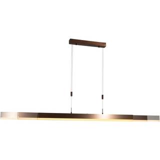 Justerbar pendellampe mørk bronze inkl. dæmpbar LED - Lamba