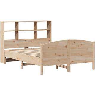 seng med reol uden madras 150x200 cm massivt fyrretræ