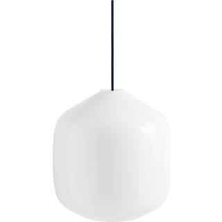 HAY Aspekt Buoy Glass Pendant Pendel Ø300 White & Anthracite Blue