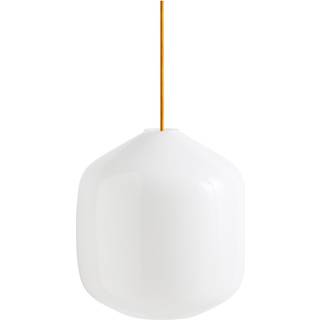 HAY Aspekt Buoy Glass Pendant Pendel Ø300 White & Amber Yellow