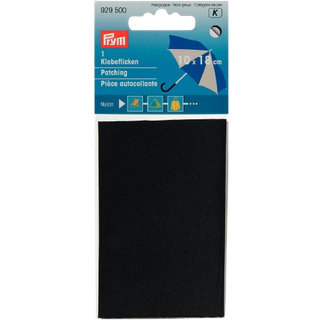 Flicken selbstklebend schwarz 18x10cm Nylon - Schwarz