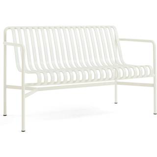 HAY - Palisade havebænk med armlæn - Creme White - Havebænke - Ronan & Erwan Bouroullec - Hvid - Metal