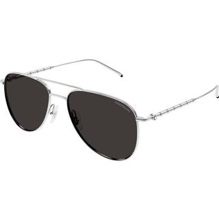 Montblanc Mand MB0311S 001 Solbriller Metal Sølv Grå Pilot