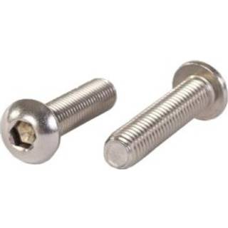 Buttonhead skrue - fuldgevind - M4 [ISO 7380-1] - Rustfrit stål A2