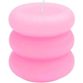 Stumpenkerze Ring - Rosa