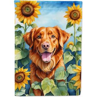 Caroline's Treasures DAC6128CHF Nova Scotia Duck Toller i Sunflowers House Flag Stor veranda ærme stang dekorativt uden