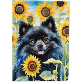 Carolines skatte dac6135chf pomeranian i solsikker hus flag stor veranda ærme pol dekorativ uden