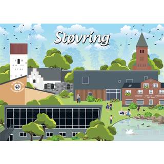 Danske byer: Støvring, 1000 brikker