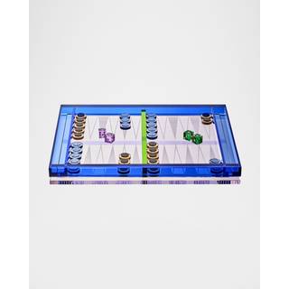 Reflections Copenhagen Decorative Objects - 'Brilliant' backgammon set, multicolor in Multicolor Fine hand cut crystal