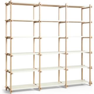 HAY Woody Shelving 2.0 Reol Stor Almond White/Stål