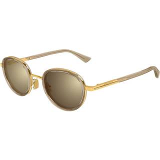 Bottega Veneta Unisex Bottega Veneta BV1372S 003 Solbriller Acetat Brun Bronze Rund