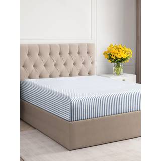 Cal King Size Fitted Bed Sheet - Kun Hotel Luksus Single Fitted Sheet - Passer til madras op til 16 - Ekstra bl?d og rynkefri ?ndbar - bund monte