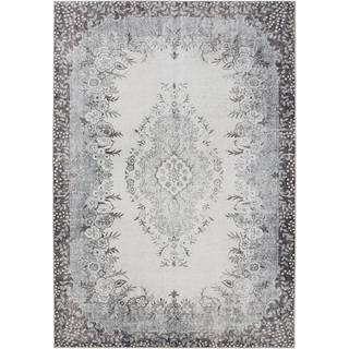 ATLAS Sort Grå Vaskbart Tæppe - Rektangulær / 120x170 cm / Sort