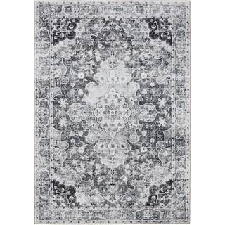 ATLAS Koksgrå Vaskbart Tæppe - Rektangulær / 120x170 cm / Grå