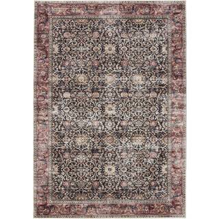 ATLAS Flerfarvet Rød Vaskbart Tæppe - Rektangulær / 160x230 cm / Flerfarvet