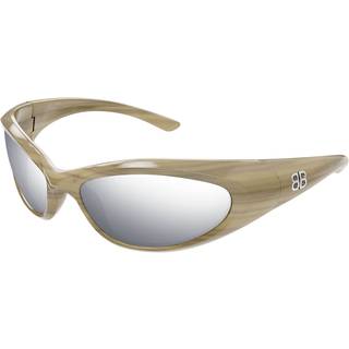 Balenciaga BB0384S 004 70 Solbriller Mænd Hvid - Ivory White Horn - 70mm